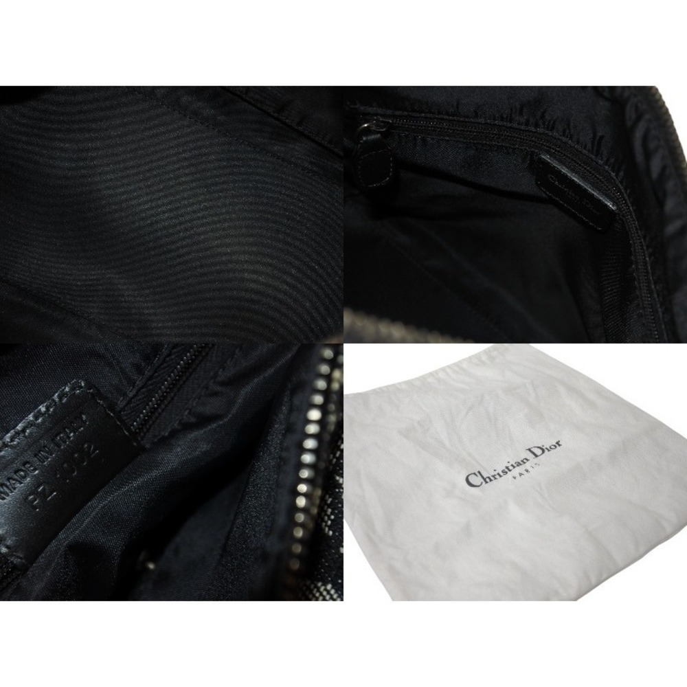 Christian Dior Trotter Canvas Leather Handbag Black - Picture 9 of 9